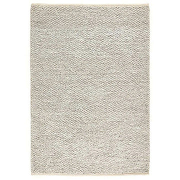 La Playa Modern Plain Mottled Beaded Pebble Hand Woven Textured Wool Looped Pile Silver/Charcoal Grey/vory Rug-Origins-Rug Love - The Most Loved Rug Store